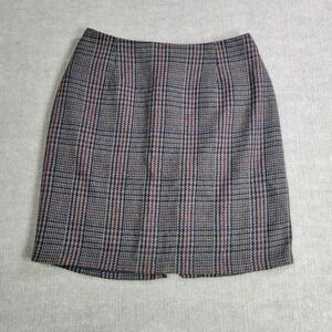 Maggie Lawrence Pencil Skirt Womens 14 Multicolor‎ Plaid Above Knee Career Wear